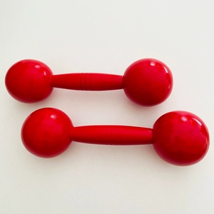 Mancuernas de madera lacada con cabeza redonda al por mayor para gimnasia infantil y accesorios de danza, fitness para jardín de infantes - Product Image 4