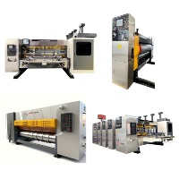 Machine d'impression, de rainurage et de découpe électrique 3 couleurs Flexo 1426 pour carton ondulé à encre aqueuse