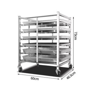 Étagère de présentation de pain en acier inoxydable à 30 plateaux, présentoir à pain, étagère pour plats à pâtisserie - Product Image 2