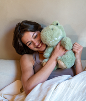 Mini dinosaure en peluche chauffable au micro-ondes