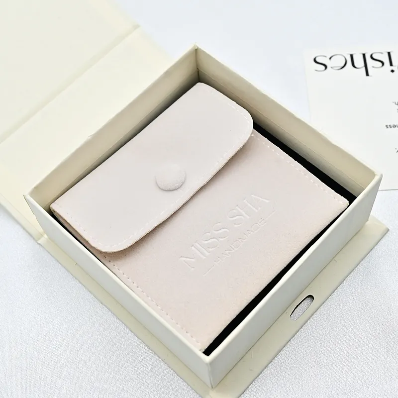 Personalizado logotipo personalizado mini pequeno presente jóias embalagem veludo camurça jóias bolsa saco de pó para jewerlys