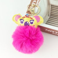 2023 vente en gros multi couleurs chat souris porte-clés jouets en peluche mini tête de souris soufflée jouets porte-clés pour cadeau