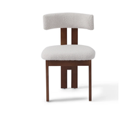 Chaise de Salle à Manger en Bois Massif Rembourrée en Tissu, Design Nordique, Personnalisée, de Luxe, pour Hôtels et Restaurants (Vente en Gros)