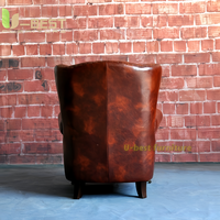 Fauteuil Chesterfield en cuir véritable de style américain pour bar à whisky, fauteuil individuel capitonné pour cigares, pour la maison, le bureau, l'hôtel et le café KTV