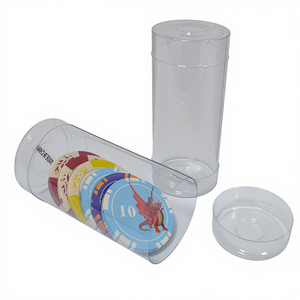 <span class=keywords><strong>Tube</strong></span> à chips circulaire transparent et écologique QINLONG pour étui à 25 chips (usage universel style européen et américain) - Product Image 6