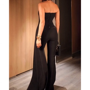 Conjunto de Dos Piezas de Pantalones y Top Corto para Mujer, Sexy, Sólido, Natural, de Alta Calidad, a la Moda y Cómodo, Venta al Por Mayor Personalizada - Product Image 5