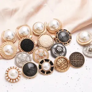 Fashion custom buttons women sweater coat shirt metal decorative button sequins shank snap buttons for garment clothes