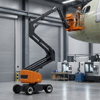 Nacelle élévatrice articulée pratique de 13m, 15m, 20m, à double ou simple alimentation (Diesel/Électrique/Essence) pour la maintenance aérienne