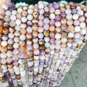 Cuentas Redondas de Ágata Aurora de Piedra Natural, una Cadena de Cuentas para Hacer Joyas de Bricolaje, Pulseras para Mujeres y Hombres, Joyería de Regalo - Product Image 2