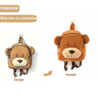 Sac à dos en peluche personnalisé, sac à dos en peluche de dessin animé, vente en gros, commande en gros OEM pour des designs personnalisables