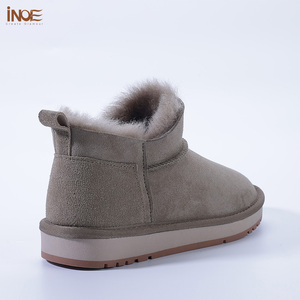 Botas <span class=keywords><strong>de</strong></span> Nieve Clásicas para Mujer, Forradas con Piel <span class=keywords><strong>de</strong></span> Oveja <span class=keywords><strong>de</strong></span> Doble Cara, Forro <span class=keywords><strong>de</strong></span> Lana, Calzado Térmico <span class=keywords><strong>de</strong></span> Invierno con Suela Antideslizante - Product Image 4