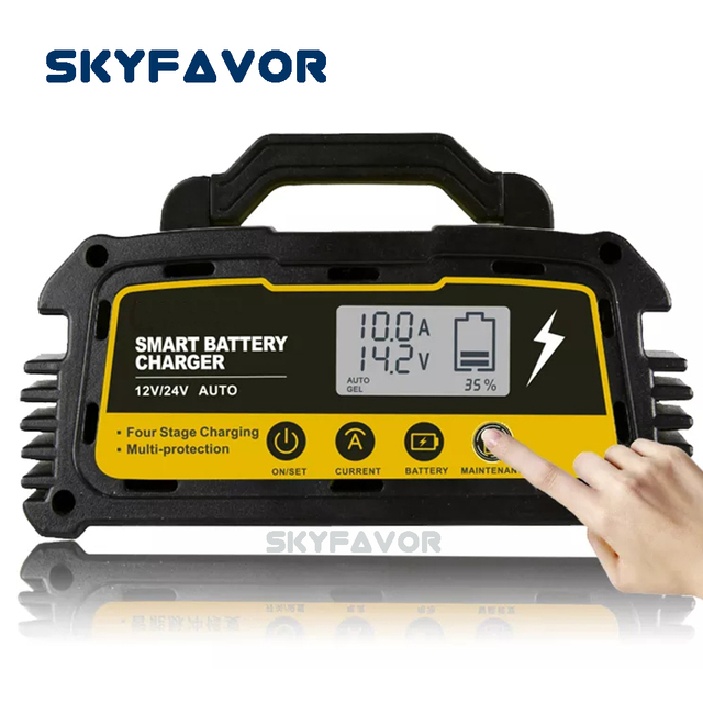 12V 24V Smart Pulse Desulfator Charger Automotive OTP Lead Acid Battery Repair Trickle Charger with DC Port