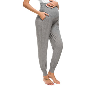 King Mcgreen Star <strong>Maternity</strong> Women's Casual Pants High Waist Lounge <strong>Trousers</strong> for Pregnant Women Joggers With Pockets - Product Image 4