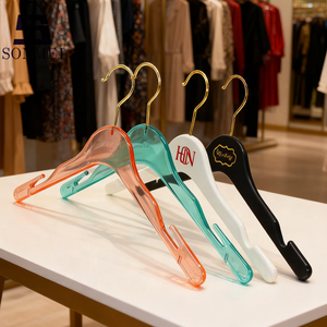 Cintre pour <span class=keywords><strong>robe</strong></span> de mariée en plastique solide à encoche anti-dérapante colorée personnalisée robuste - Product Image 4