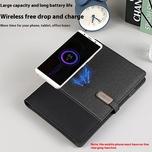 Set de Regalo de Cuaderno A5 de Cuero PU Personalizable de Lujo para Empresas, con Bolígrafo con Serigrafía, Taza Térmica, USB, Agenda Inteligente Inalámbrica - Product Image 3