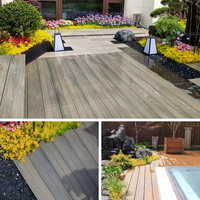 Plancher de Terrasse Extérieure en Bois Composite Imperméable pour Toiture, Lame de Revêtement WPC