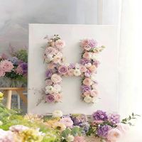 Lettres et chiffres floraux géants personnalisables pour arche de mariage – Fleurs autoportantes en forme de lettres et de chiffres