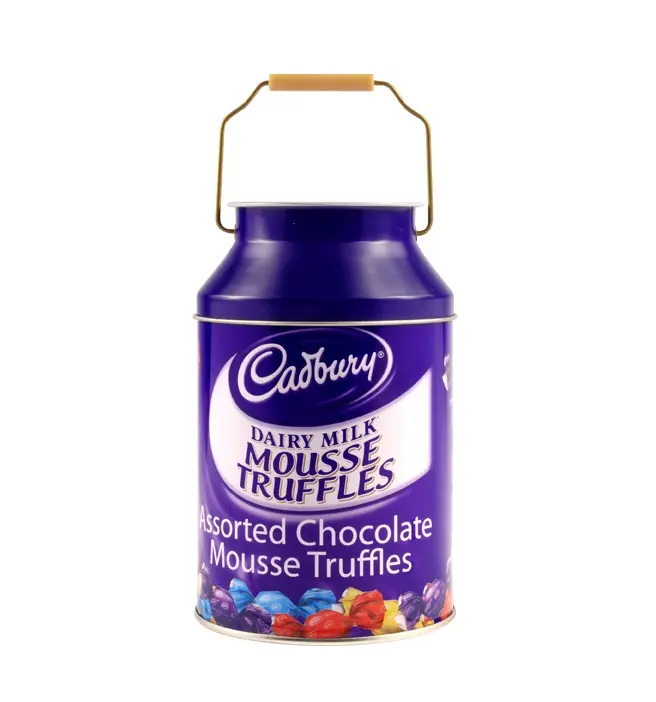 metal tin can milk churn with handle for chocolate packaging