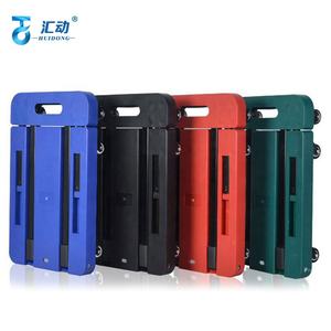 Troli plastik Platform lipat, truk Platform lipat tugas berat portabel 6 roda warna-warni dapat disesuaikan - Product Image 3