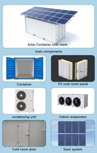 Conteneur de stockage frigorifique à économie d'énergie, chambre froide et congélateur intégrés dans un conteneur, alimenté à l'énergie solaire, pour la conservation des aliments - Product Image 2