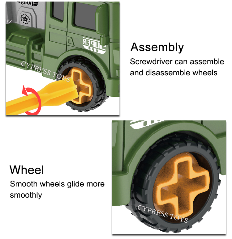 Wholesale Creative Military DIY Assembly Car Toys Take Apart Truck Toys