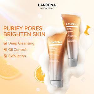 Lanbena OEM VC Lavado de cara con <span class=keywords><strong>Aloe</strong></span> Vera Limpiador facial Hidratante Limpiador aclarador - Product Image 2