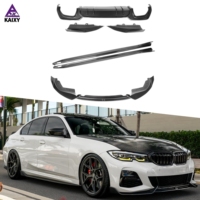 Kit de Carrocería Estilo AD de Fibra de Carbono G20, Alerón Delantero, Difusor, Faldones Laterales para BMW Serie 3 G20 G21 330i M340i Pre Lci