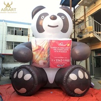 Pandas gonflables décoratifs de campagne publicitaire, pandas gonflables géants pour exposition