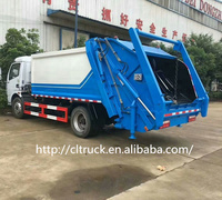 Camion compacteur de déchets Dongfeng 4x2 de 6 m³ avec bras oscillant arrière de 6 tonnes à vendre