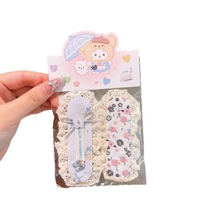 Fascia per capelli in pizzo lavorato a maglia in plastica con motivo a cartone animato, accessorio per capelli con nastro magico per bambine, fermaglio e cerchietto per capelli - Product Image 5