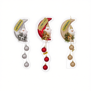 Homeera Christmas Ornament 70x18cm Santa Claus Design Wall Hanging Decoration for Living Room - Product Image 1