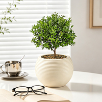 Grand pot à fleurs Yicai pour sol, écologique, durable, design moderne, pot en plastique imitation céramique créatif pour la maison et le jardin