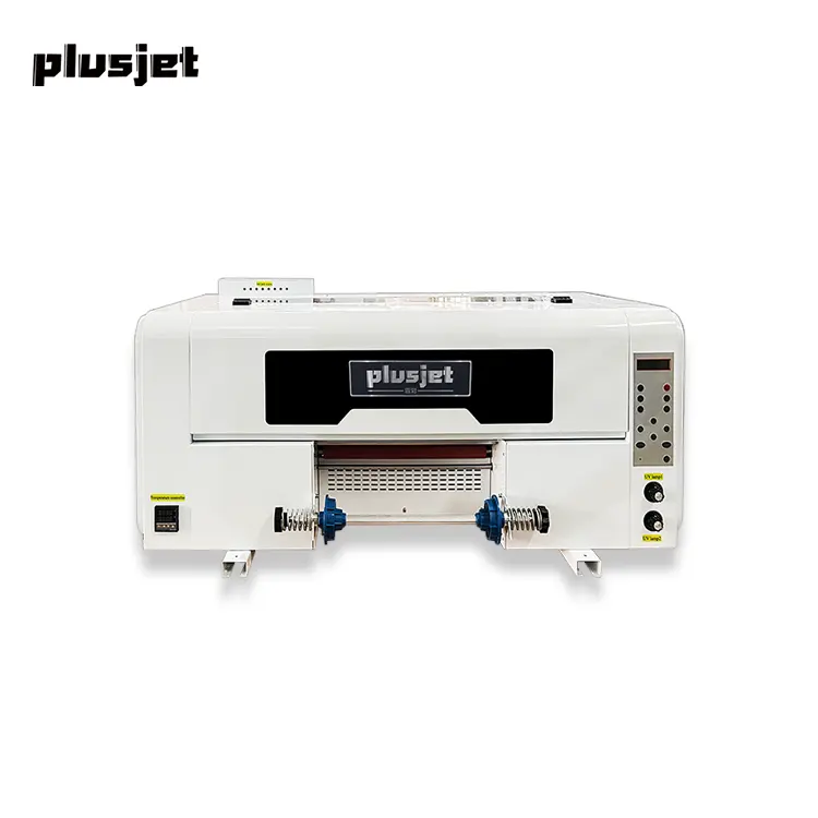 Plusjet Printer UV DTF PJ-30W3, untuk pencetak stiker Digital dengan 3 buah kepala XP600 dapat dipakai untuk casing ponsel, Printer UV DTF