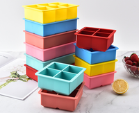 Accessoires de cuisine, moule à glaçons en silicone carré à 6 cavités, moule à glaçons en silicone pour la fabrication de glaçons personnalisés, moule à glaçons en silicone pour la fabrication de glaces