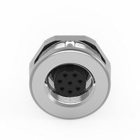Connecteur en bloc M12 8 broches à verrouillage arrière IP67 étanche OEM Femelle extérieure 4A 125V Usage industriel WP-08F3-18-11 Nian-Yeong