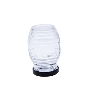 Hot Sell 100g 250g 250g 500g 750g Empty Round Thread Bee Shaped Glass Honey Jam Jar For Storage Bottle Jar With Metal Tin Lid