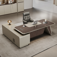 Ensemble de chaise de bureau exécutive modulaire haut de gamme, design minimaliste moderne, revêtement en cuir, structure en bois de pin, durable, écologique, sensation de luxe