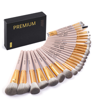Lot de 25 Pinceaux de Maquillage Professionnels Noirs de Luxe avec Sac, Outil de Maquillage de Haute Qualité, Logo Personnalisé