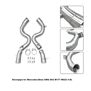ท่อไอเสียสแตนเลสแบบฟรีโฟลว์สำหรับ Mercedes-Benz W222 AMG S63 4.0T ท่อลงตรง - Product Image 1