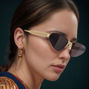 Superventas Cat Eye Diamond Gafas de Sol para mujer UV400 <span class=keywords><strong>Lentes</strong></span> inastillables PC Gafas de sol Diseñador Gafas para trajes - Product Image 1