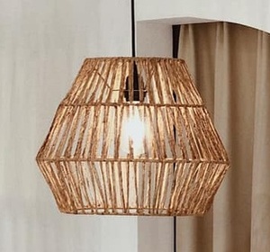 Nueva llegada de moda, pantalla de lámpara de yute ecológica, estilo artesano escandinavo con diseño de línea rústica para decoración de la casa Vietnam - Product Image 4