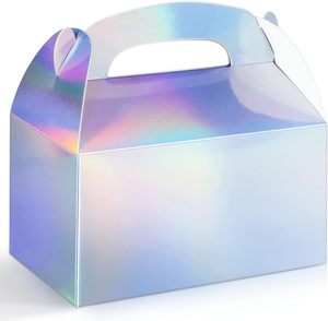 Boîtes à friandises pour fêtes, boîtes cadeaux en feuille métallique irisée pour cadeaux de fête, petites boîtes à bonbons pour mariage, anniversaire, irisées - Product Image 1