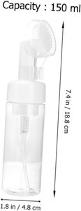 Flacon pompe à mousse cosmétique transparent en PET de 100 ml, 120 ml, 150 ml, 200 ml, 250 ml, impression sérigraphique, nettoyant visage, forme cœur - Product Image 2