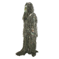 Ensemble Ghillie de Camouflage de Chasse CS Durable de Haute Qualité pour l'Extérieur, Tailles S/M/L/XL, Intérieur en Polyester, Extérieur en Fibre de Polypropylène