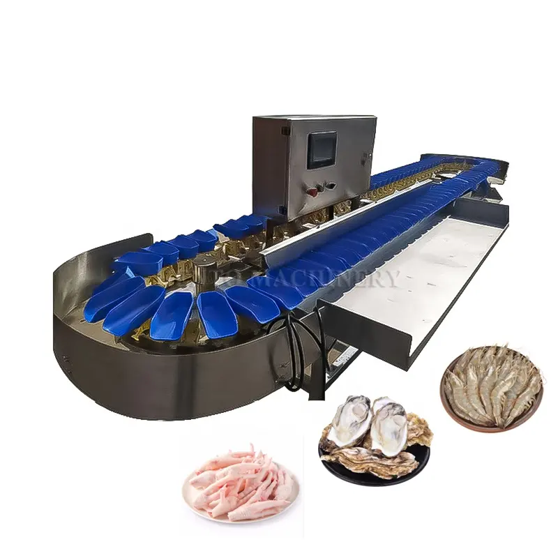 آلة فرز الأسماك الصناعية/آلة فرز وزن المأكولات البحرية/آلة فرز الجمبري