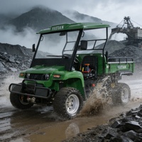 UTV électrique 4x4 pour ferme avec benne hydraulique, véhicule utilitaire tout-terrain robuste pour ranch et verger modernes