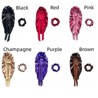 Bonnets de luxe de haute qualité soins capillaires multi-usages Bonnet long en satin et chouchous ensemble Bonnets personnalisés avec logo