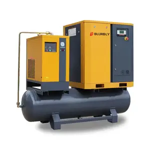 Best selling low price oil lubricated 15kw all in one style screw type 20hp air compressor 500 liter