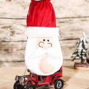 Nuevas decoraciones navideñas transfronterizas, juego de botellas de vino canario con flecos para el cabello, bolsa creativa para botellas de champán y vino tinto - Product Image 6