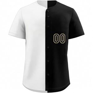 Popular Price Polyester Design Team Name Logo Number Printing Button Quick Dry <b>Baseball</b> Jersey - Product Image 4